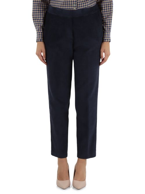 Pantalone in velluto millerighe di cotone e viscosa Twinset ALESSIA SANTI | 521SD25038S3982